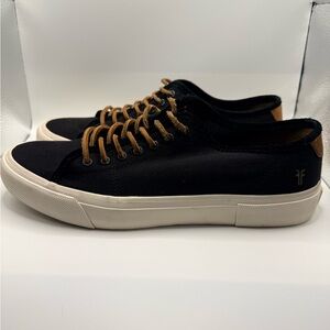 FRYE Ludlow Low Black Leather Laces Men’s Canvas Casual Sneakers Size 12